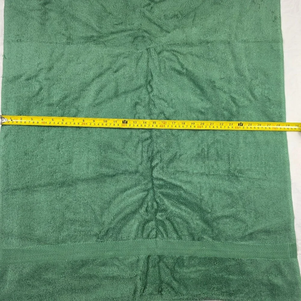 Vintage Grand Patrician Bath Towel Green Egyptian Cotton Made In USA Summer Out